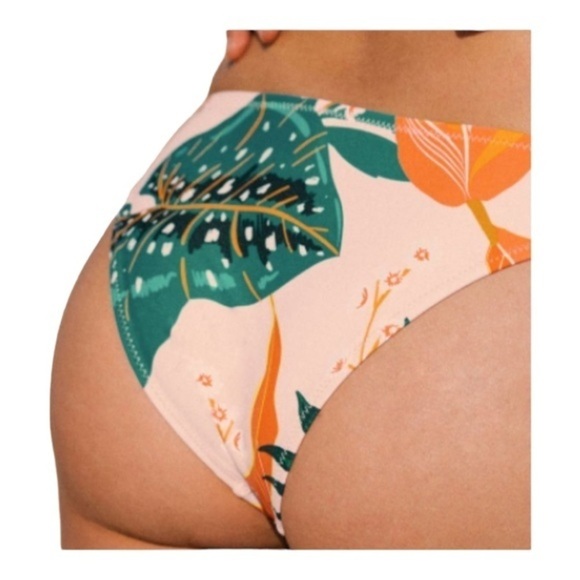CUPSHE Bright Leafy Print Bikini Bottom - Picture 3 of 4